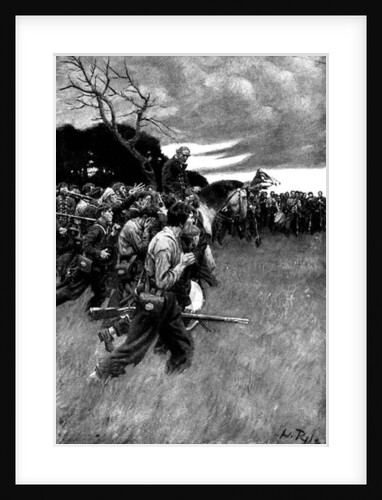 His army broke up and followed him, weeping and sobbing by Howard Pyle