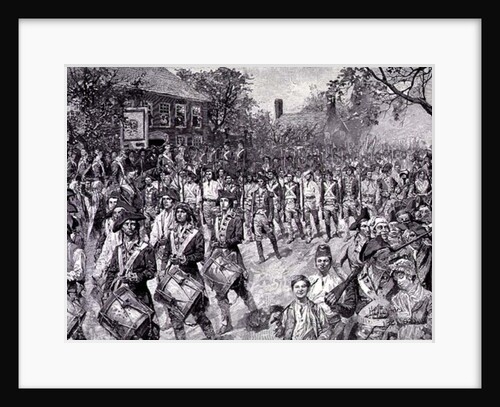 The Continental Army Marching Down the Old Bowery, New York, 25th November 1783 by Howard (after) Pyle