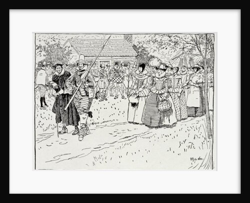 The Arrival of the Young Women at Jamestown, 1621 by Howard Pyle