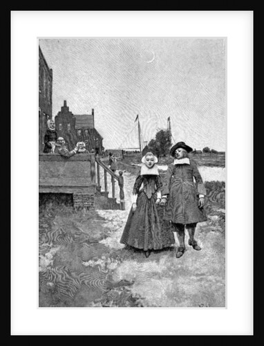 Along the Canal in Old Manhattan by Howard (after) Pyle