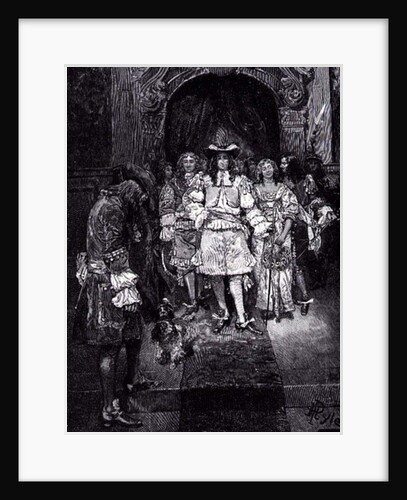 Quaker and King at Whitehall by Howard (after) Pyle