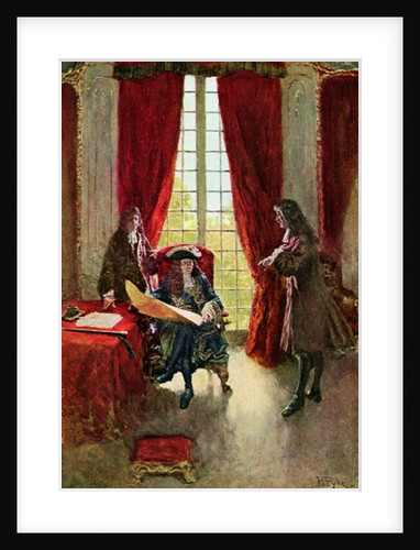 La Salle Petitions the King for Permission to Explore the Mississippi by Howard (after) Pyle