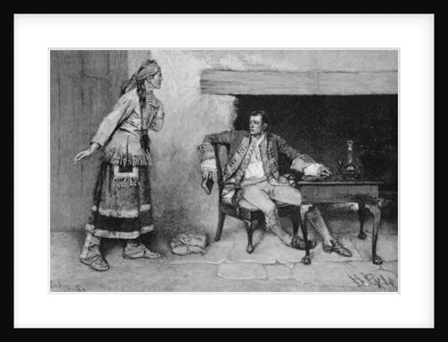 The Ojibway Maiden Disclosing Pontiac's Plot by Howard (after) Pyle
