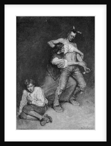The Woman Turned Fiercely upon the Chieftain by Howard Pyle