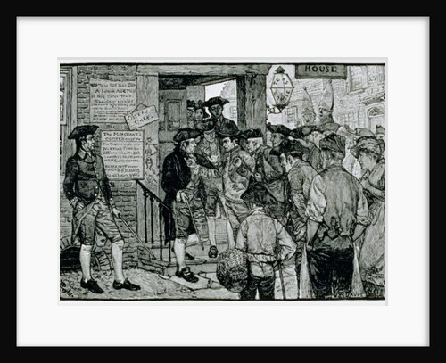 The Mob Attempting to Force a Stamp Officer to Resign, from Harper's Magazine, 1882 by Howard (after) Pyle