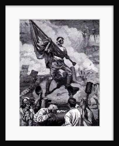 Sergeant Jasper at the Battle of Fort Moultrie, June 28th 1776 by Howard (after) Pyle