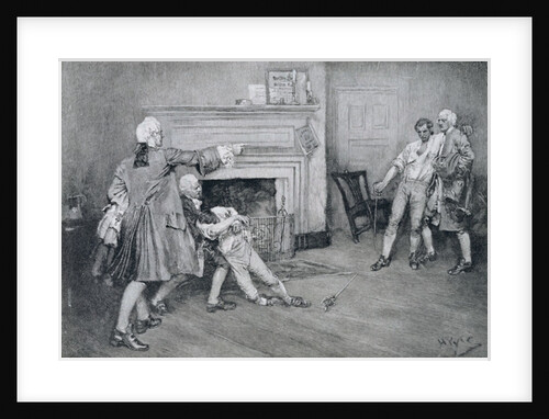 Meeting of Captain Tollemache and Captain Pennington at 'The City Arms' by Howard (after) Pyle