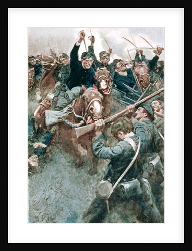 Jackson's Brigade Standing Like a Stone Wall before the Federal Onslaught at Bull Run by Howard Pyle