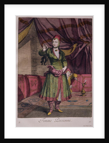Portrait of a lady from the 'Book of Designs', 1712-13 by Persian School