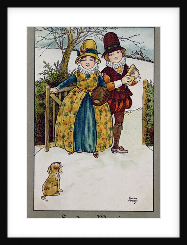 Sunday Morning, Victorian card by Florence Hardy