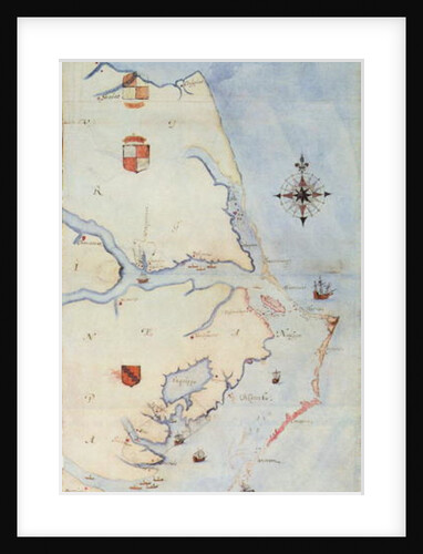 Map of Raleigh's Virginia by John White