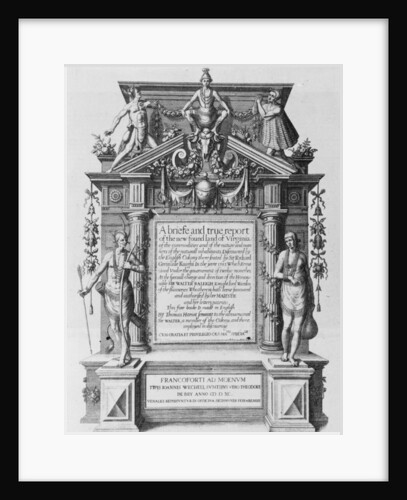 Main Title-Page of 'A Brief and True Report of the New Found Land of Virginia' by John White