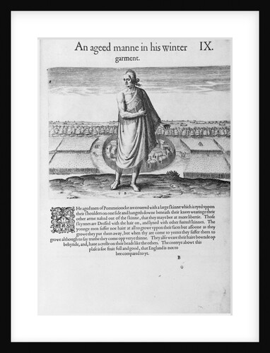 Old Indian Man in his Winter Garment by John White