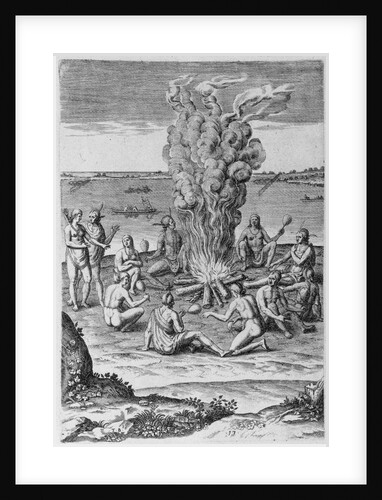 Indians around a Fire by John White