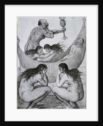 Indians of Brazil Mourning over a Dead Man by John White