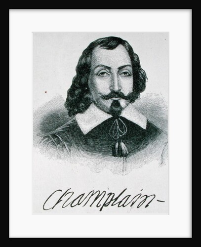 Samuel de Champlain illustration from Volume IV of 'Narrative and Critical History of America', 1886 by English School