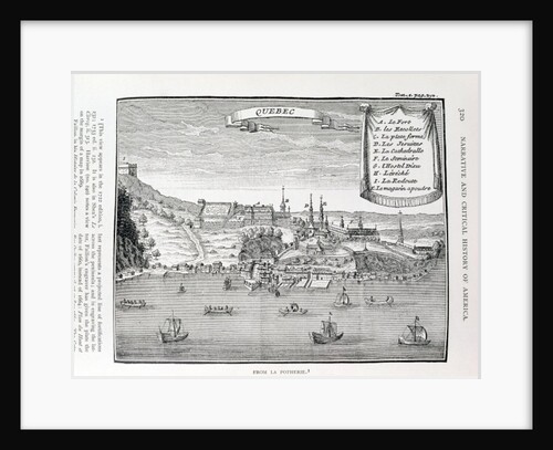 Quebec, after La Potherie by English School