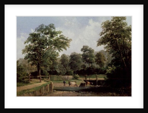 Landscape with cows, 19th century by Alfred Vickers