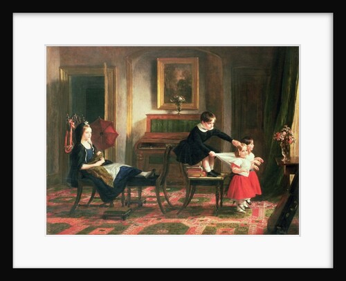 Children playing at coach and horses, 19th century by Charles Robert Leslie