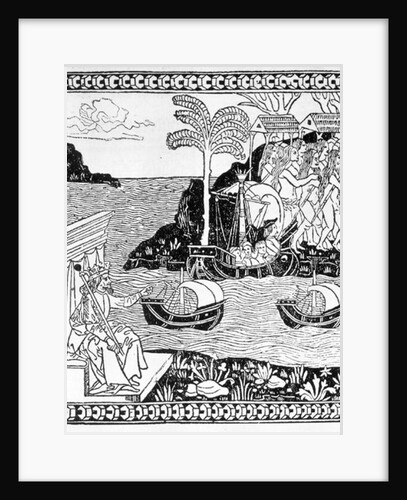 The Landing of Christopher Columbus , from Vol II of 'The Narrative and Critical History of America', edited by Justin Winsor, London, 1886 by English School