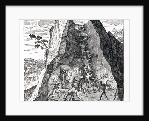 Mining, Frankfurt, 1602 by Theodor de (after) Bry