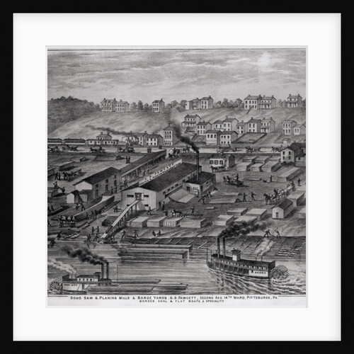 Soho Saw and Planing Mills and Barge Yards, G.O. Fawcett, Second Avenue, 14th Ward, Pittsburgh, PA by American School