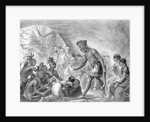 Captain Smith rescued by Pocahontas, 1607 by Asa Coolidge (after) Warren