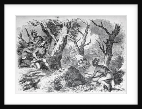 Defeat of General Braddock, in the French and Indian War, in Virginia, in 1755 by American School