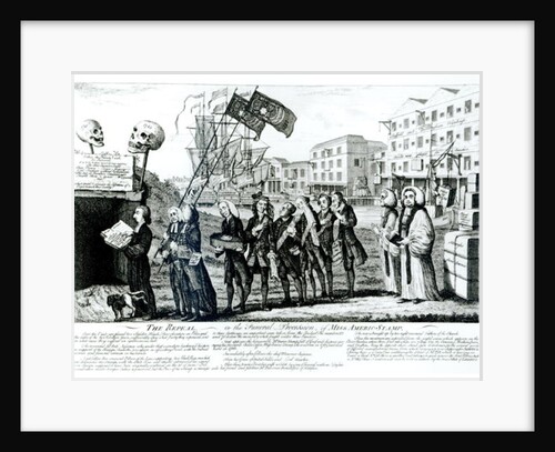 The Repeal, or the Funeral Procession of Miss Americ-Stamp, pub. 1766 by Benjamin Wilson