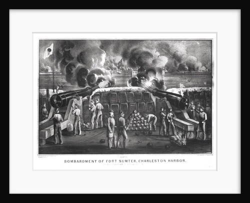 Bombardment of Fort Sumter, Charleston Harbour from Fort Moultrie, 12th & 13th April 1861, pub. by Currier and Ives by American School