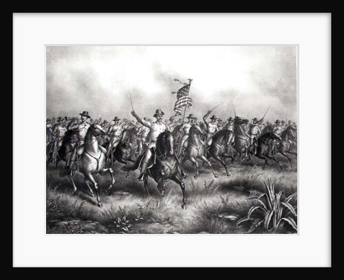 Rough Riders: Colonel Theodore Roosevelt, US Commander at San Juan Hill, Santiago, Cuba, 1898 by American School