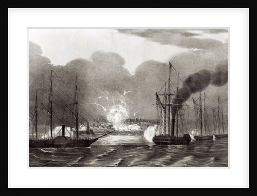 Naval Bombardment of Vera Cruz, March 1847, pub. by Currier and Ives, 1847 by American School