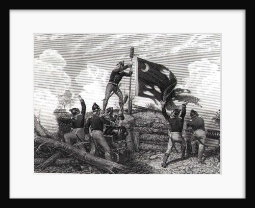 The Heroism of Sergeant William Jasper in Defence of Fort Moultrie, South Carolina, 12th May 1780 by Johannes Adam Simon Oertel (after)