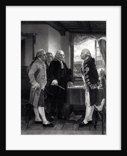 The Peace Conference on Staten Island, Interview between Lord Howe and the Committee of Congress, 11th September 1776 by Alonzo Chappel (after)