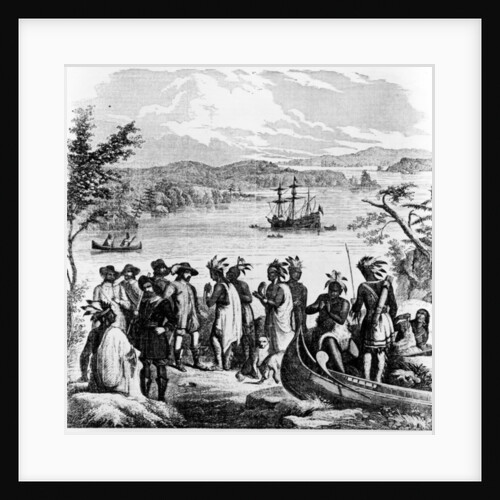 Henry Hudson Descending the Hudson River by American School
