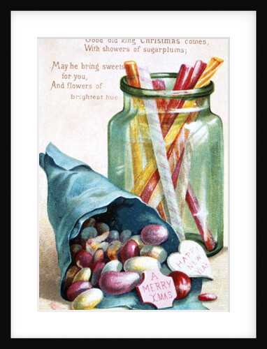 Christmas Sweets, Victorian postcard by English School