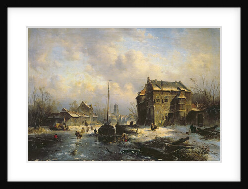 Winter Scene, 1851 by Charles-Henri-Joseph Leickert