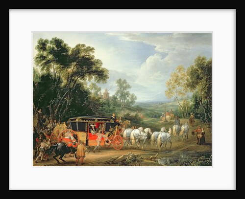 Louis XIV in his state coach by Adam Frans van der Meulen