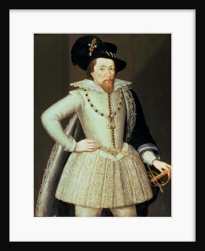 James I king of England half-length portrait by John de the Elder Critz