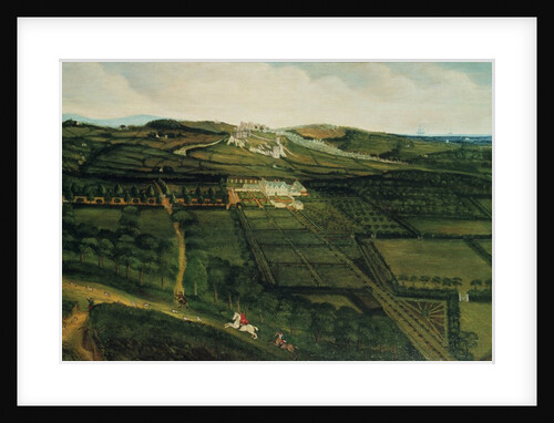 A Distant View of Corfe Castle by P. Danckerts