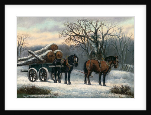 The Timber Wagon in Winter by Anonymous Anonymous