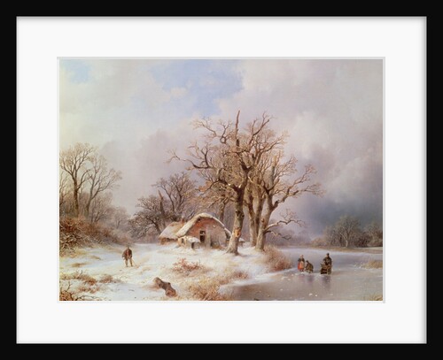 Winter landscape by Remigius van Haanen