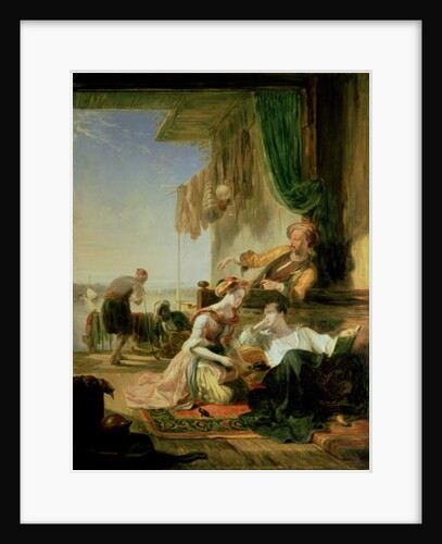 Lord Byron Reposing in the House of a Fisherman, Having Swum the Hellespont, 1831 by William Allan