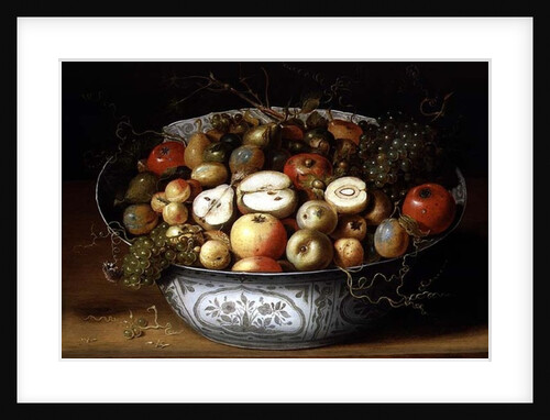 Still Life of Fruit in a Porcelain Bowl by Osias the Elder Beert