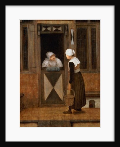 A Conversation in the Street by Jacobus Vrel or Frel