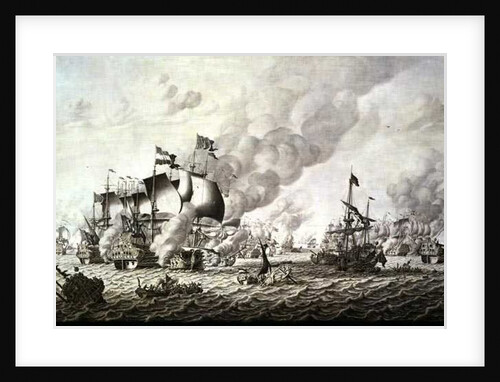 The Battle of La Hogue, 19-24 May 1692 by Adriaen or Abraham Salm