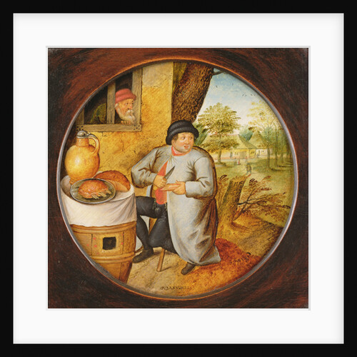 The Man who Cuts Wood and Meat with the Same Knife by Pieter the Younger Brueghel