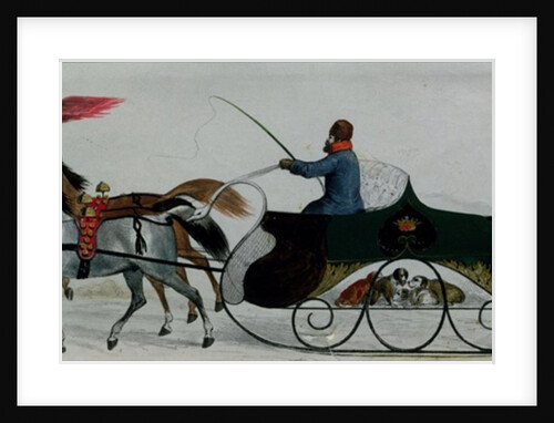 Horse Drawn Sleigh by School Russian