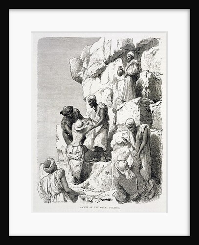 Ascent of the Great Pyramid, 19th century by Rudolf Carl Huber