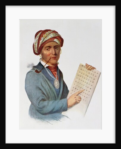 Se-quo-yah or George Guess, 1828 by Charles Bird King